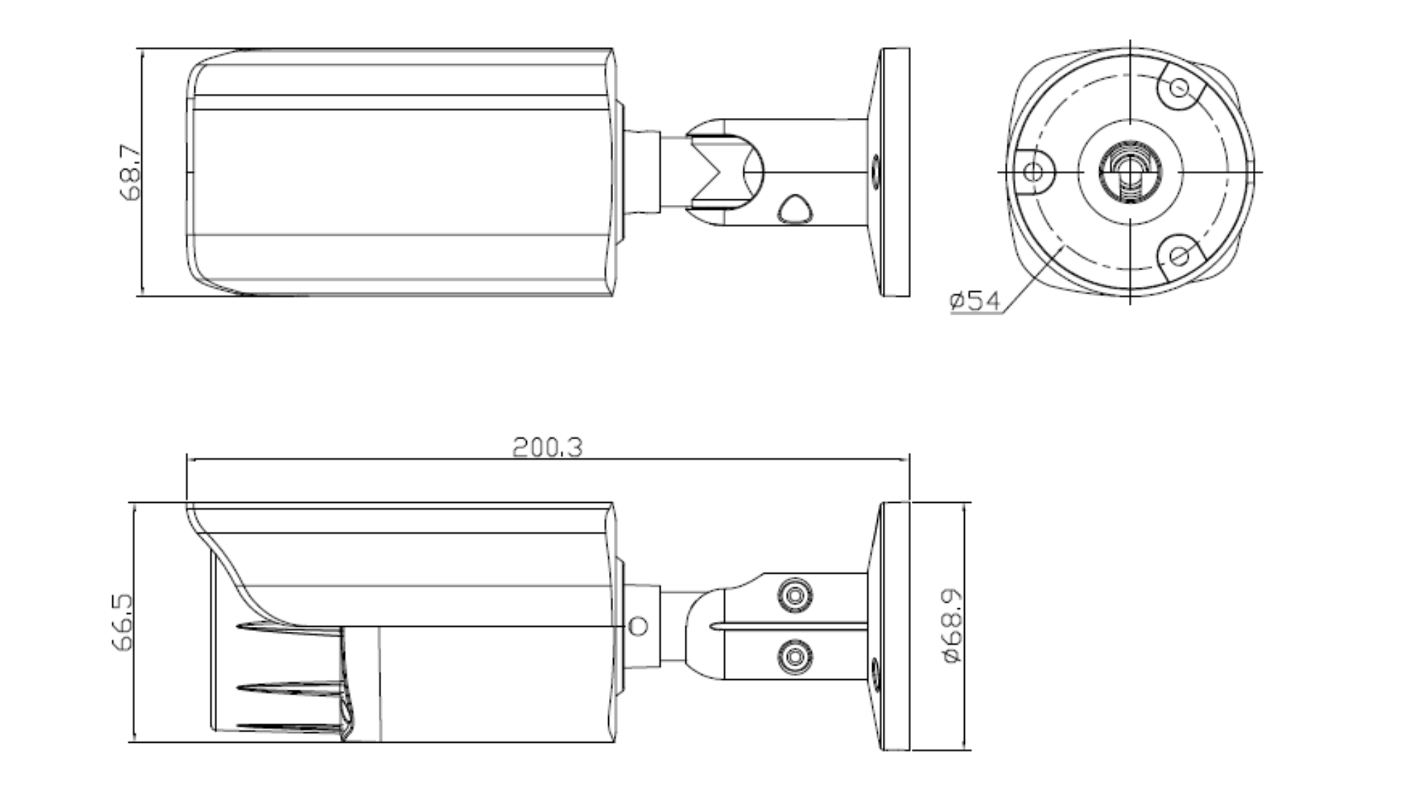 Flussonic Bullet V3 dimensions